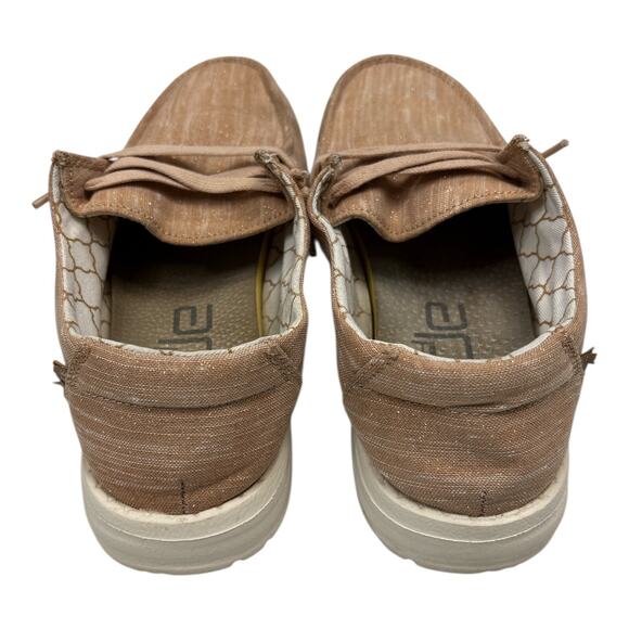 Hey Dude Wendy Sparkling Rose Gold Slip On Loafer Shoes Size 7 - Picture 4 of 6